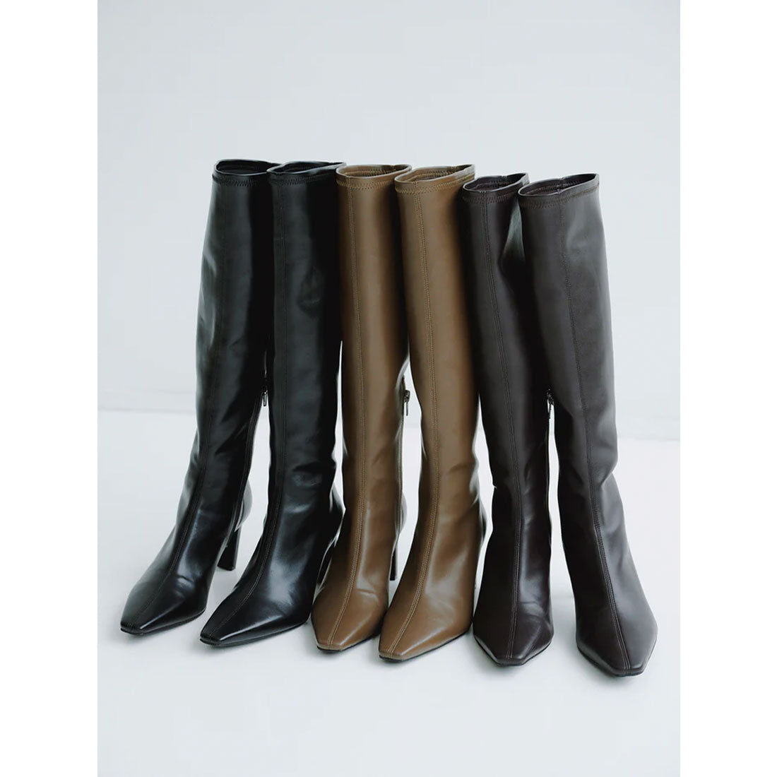 アニュアンス anuans ストレッチロングブーツ （DARK BROWN） DARK BROWN