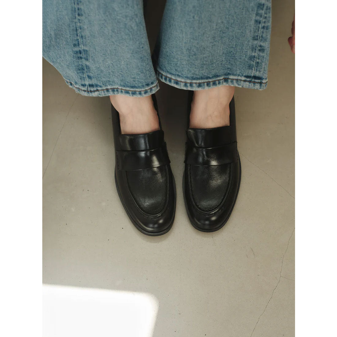 アニュアンス anuans レザーローファー （BLACK） BLACK