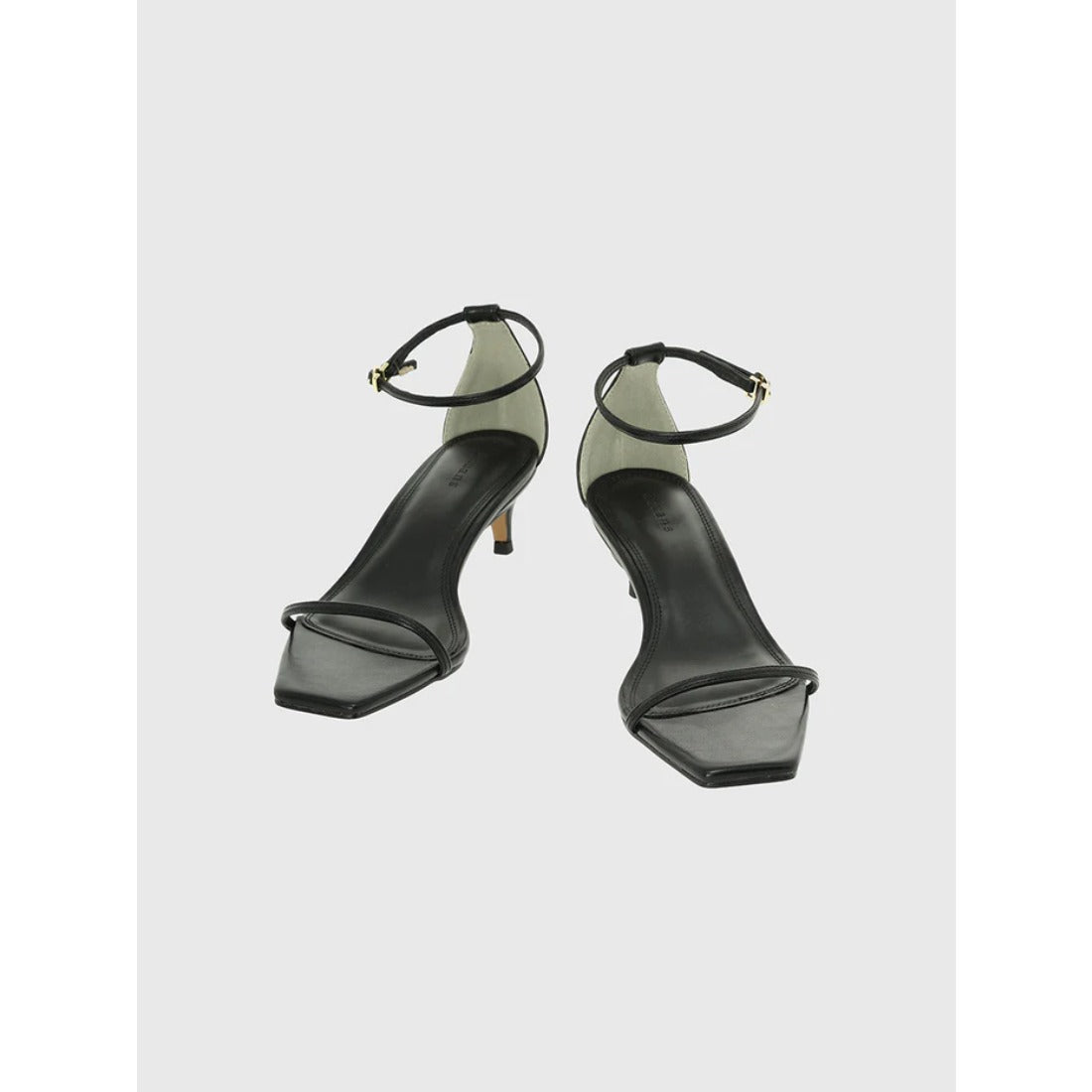 アニュアンス anuans スクエアトゥナローバーサンダル （BLACK） BLACK