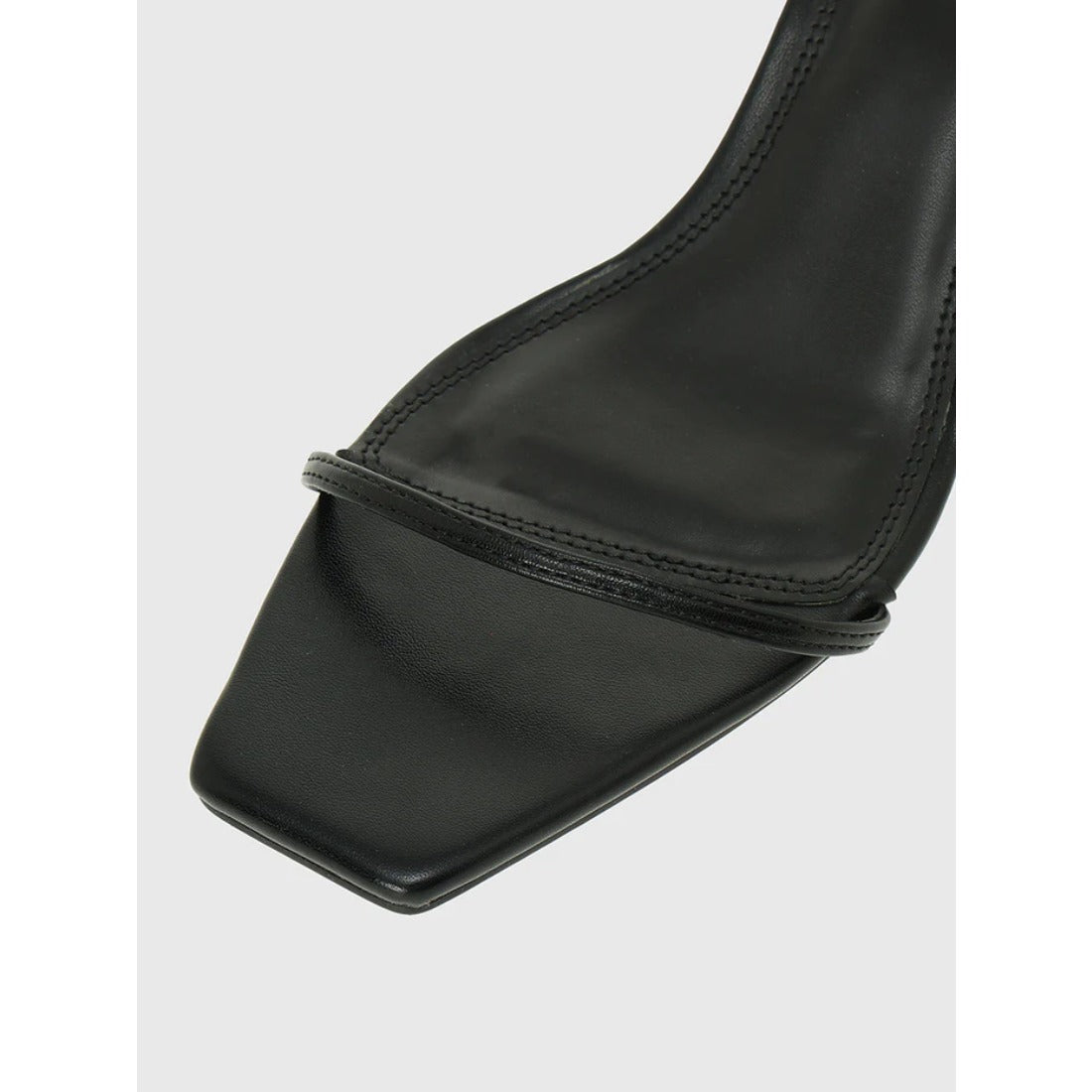 アニュアンス anuans スクエアトゥナローバーサンダル （BLACK） BLACK