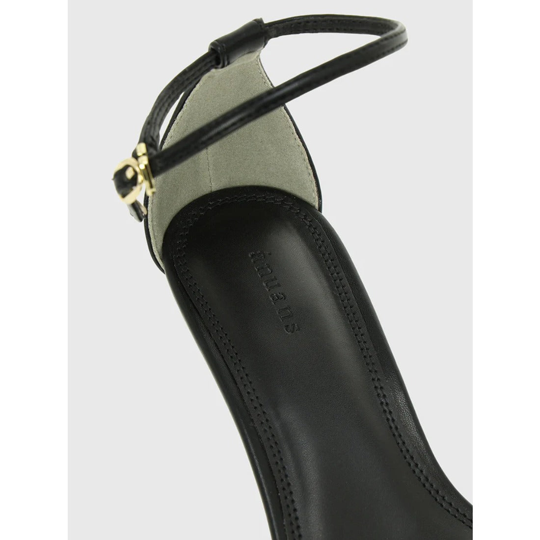 アニュアンス anuans スクエアトゥナローバーサンダル （BLACK） BLACK