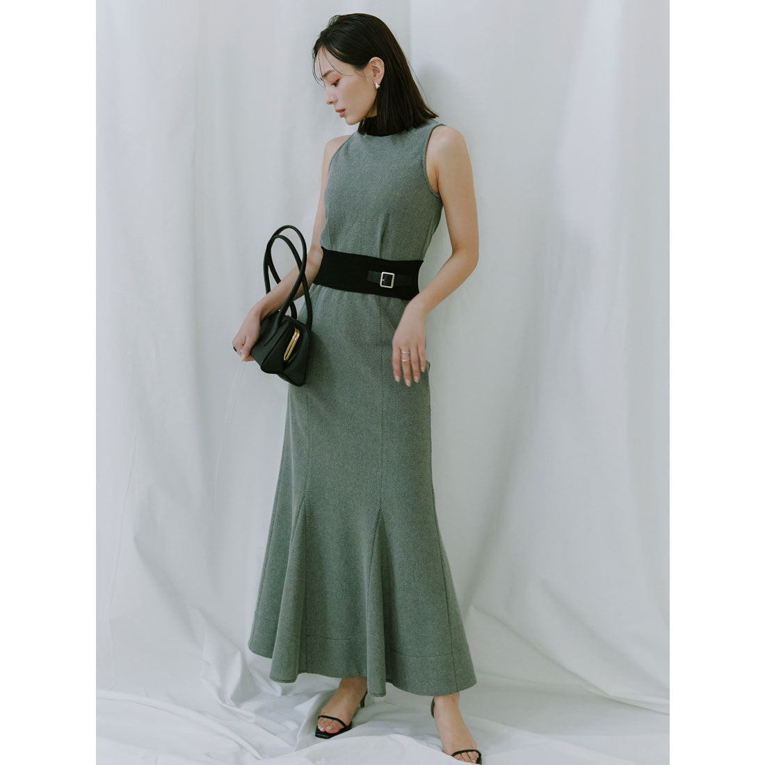 アニュアンス anuans ニットドッキングクラシカルワンピース （BLACK） BLACK