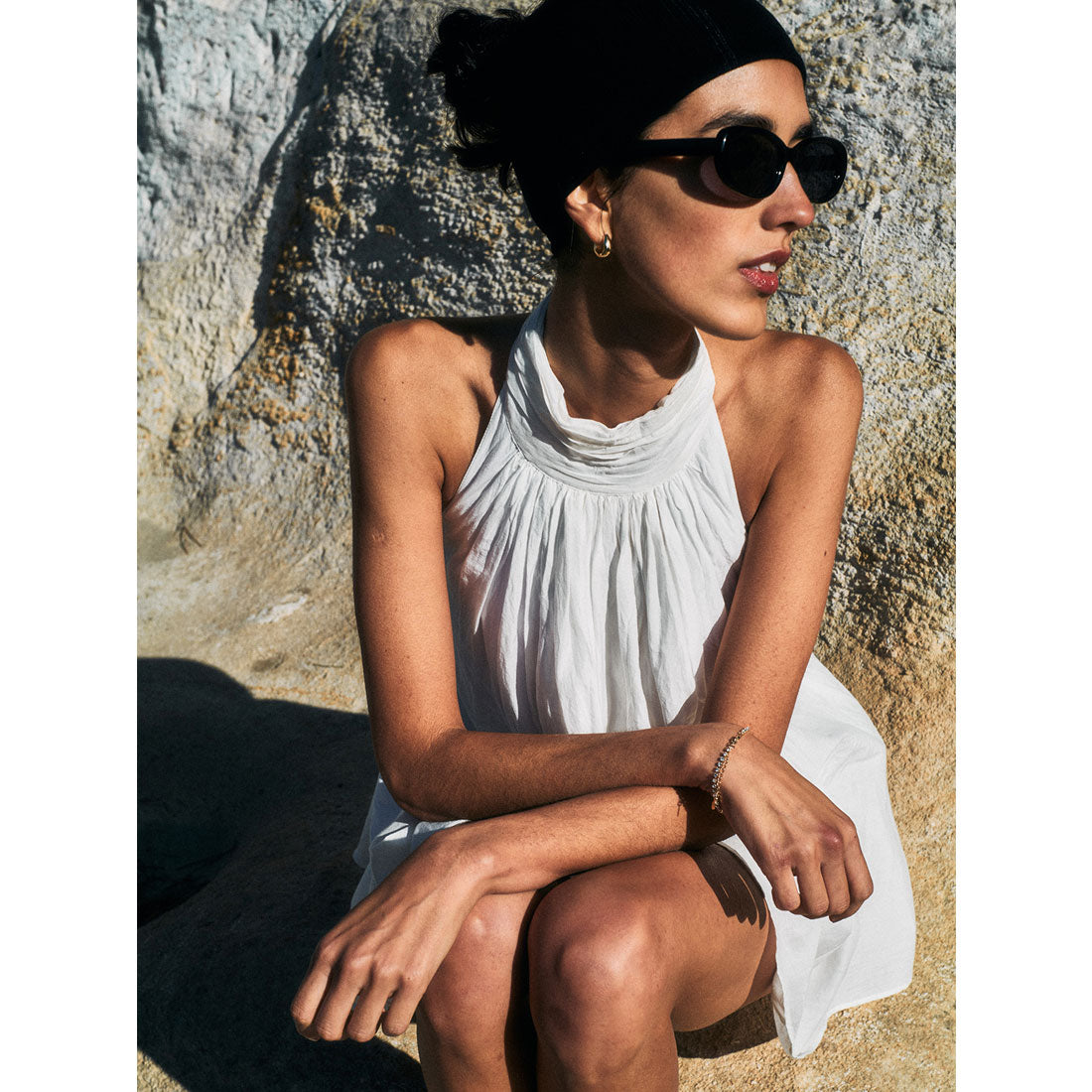 アニュアンス anuans Indiaシルクブレンドバックオープンブラウス （WHITE） WHITE