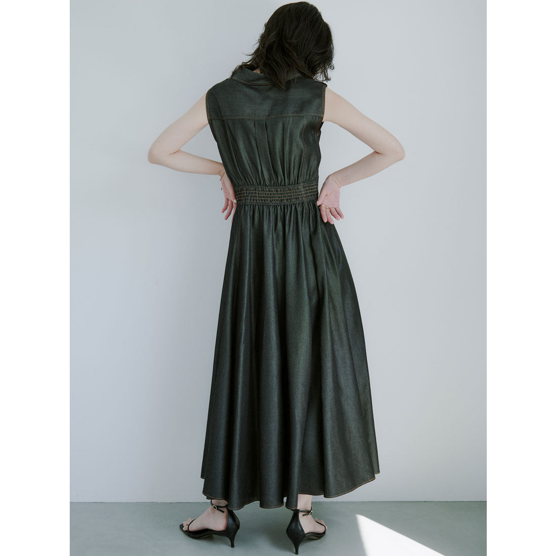 アニュアンス anuans ノースリーブトレンチディティールワンピース （BLACK） BLACK