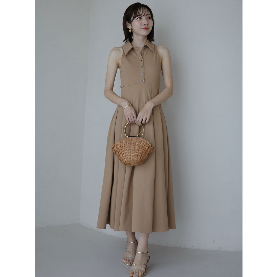 アニュアンス anuans アメスリカットロングワンピース （BEIGE） BEIGE