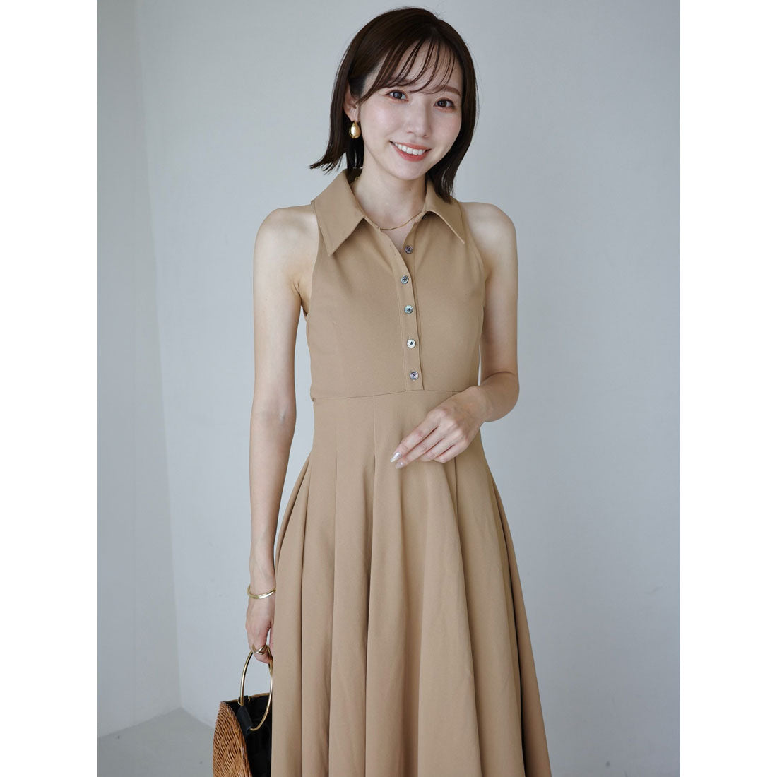 アニュアンス anuans アメスリカットロングワンピース （BEIGE） BEIGE