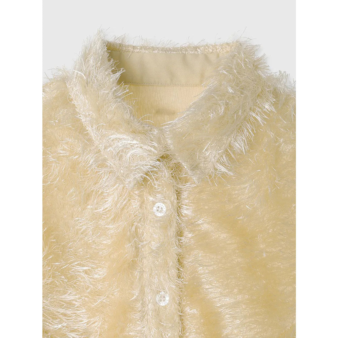 アニュアンス anuans シャギージャガードシャツ （YELLOW BEIGE） YELLOW BEIGE