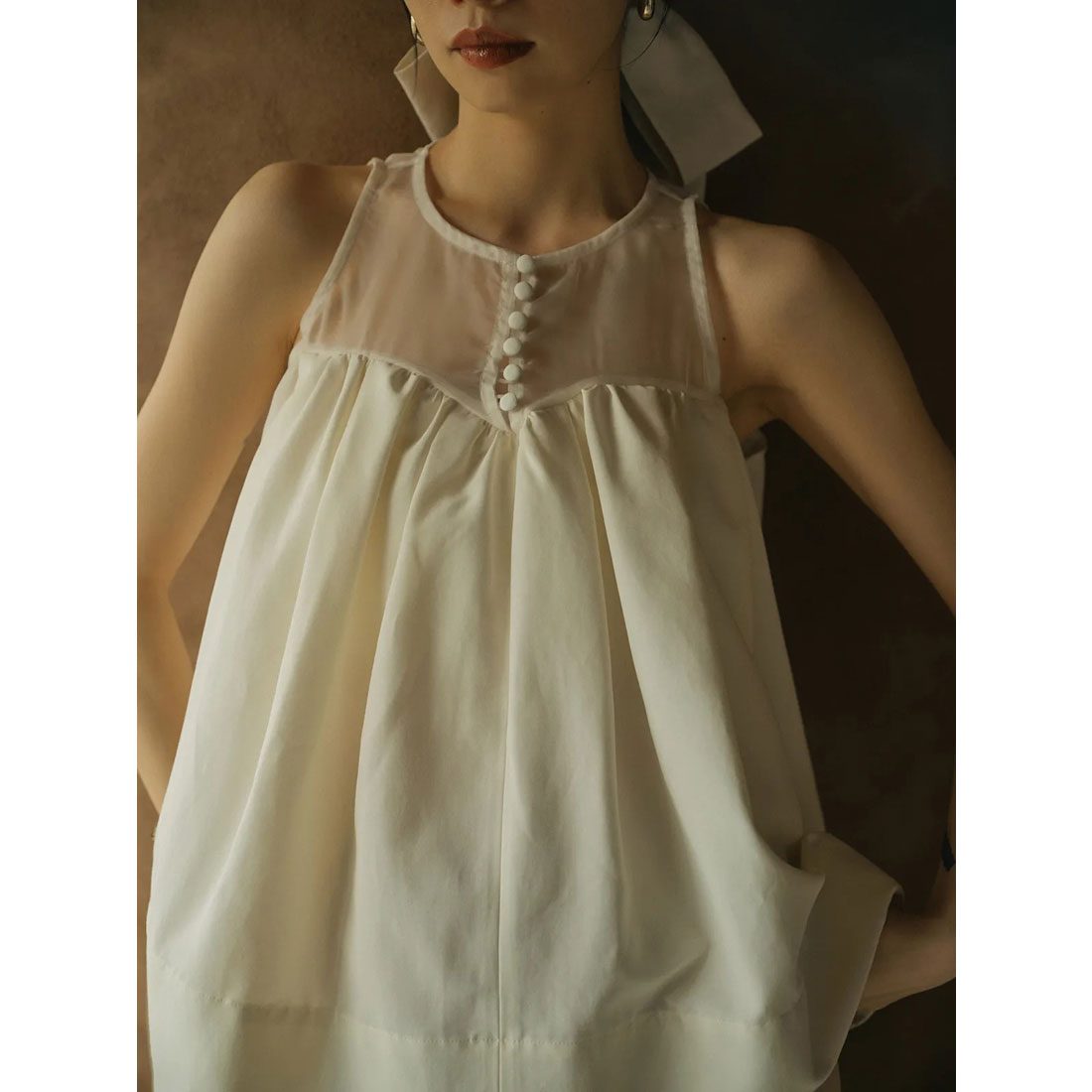アニュアンス anuans スプレッドフレアブラウス （IVORY） IVORY