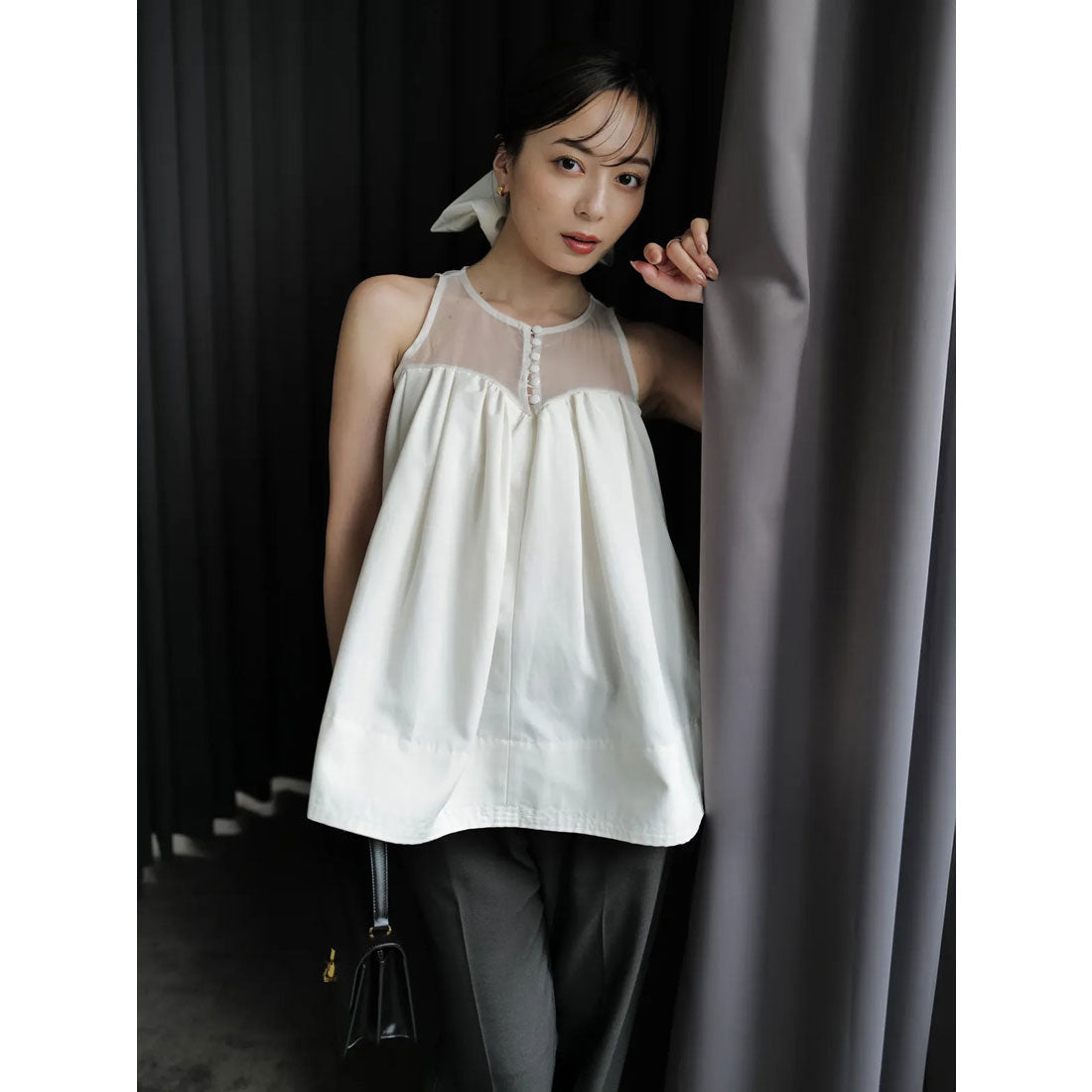 アニュアンス anuans スプレッドフレアブラウス （IVORY） IVORY