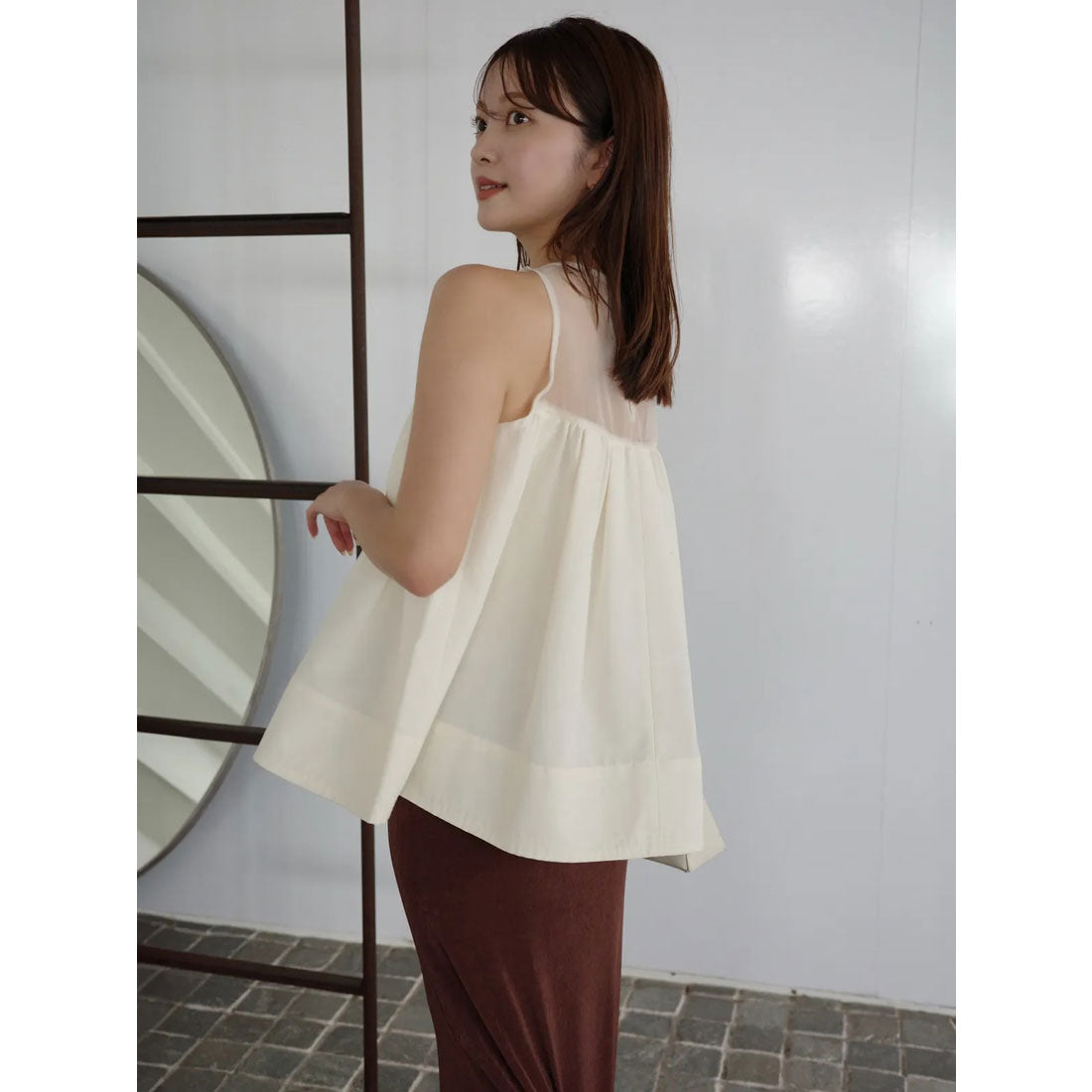 アニュアンス anuans スプレッドフレアブラウス （IVORY） IVORY