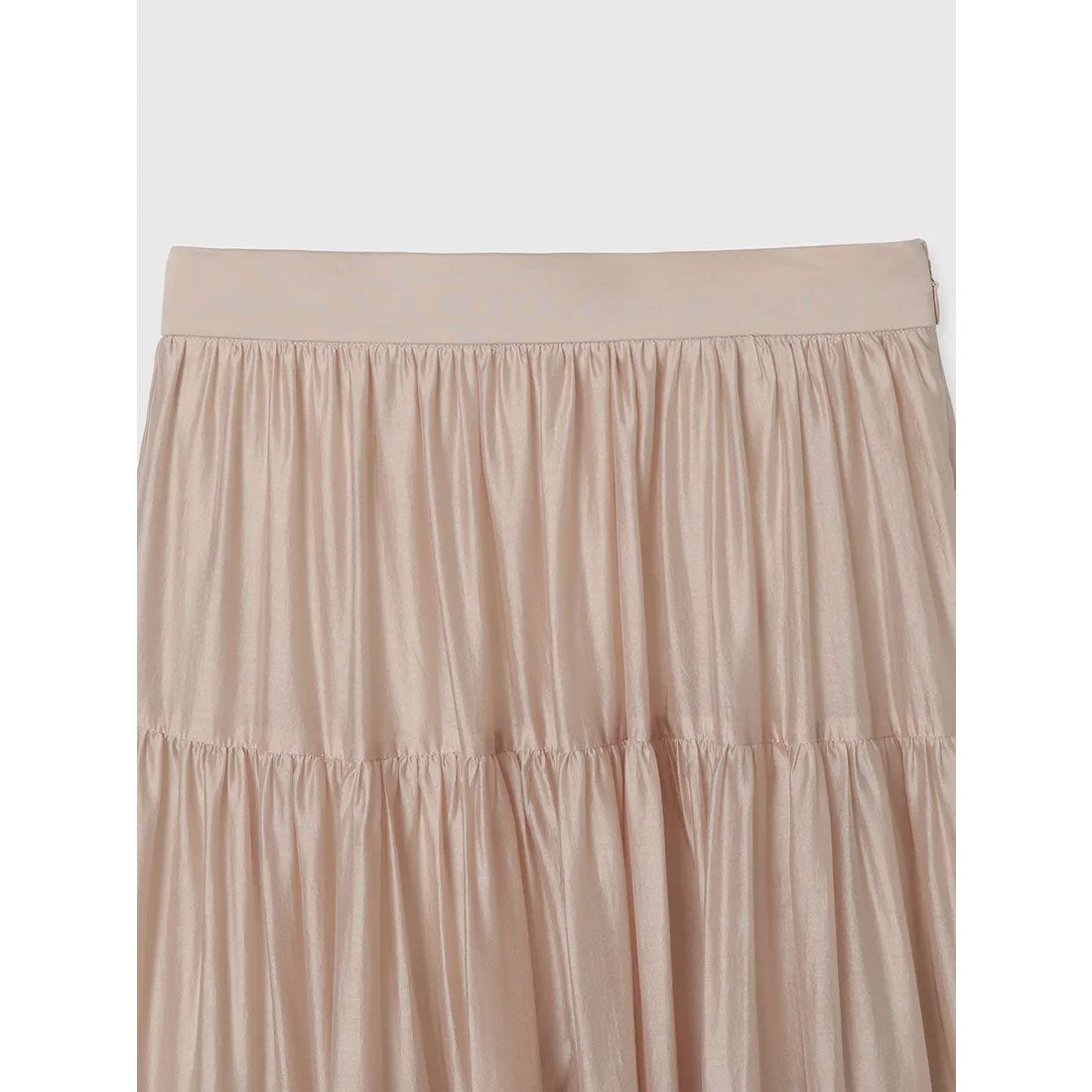 アニュアンス anuans テンセルリッチオーガンティアードスカート （PINK BEIGE） PINK BEIGE