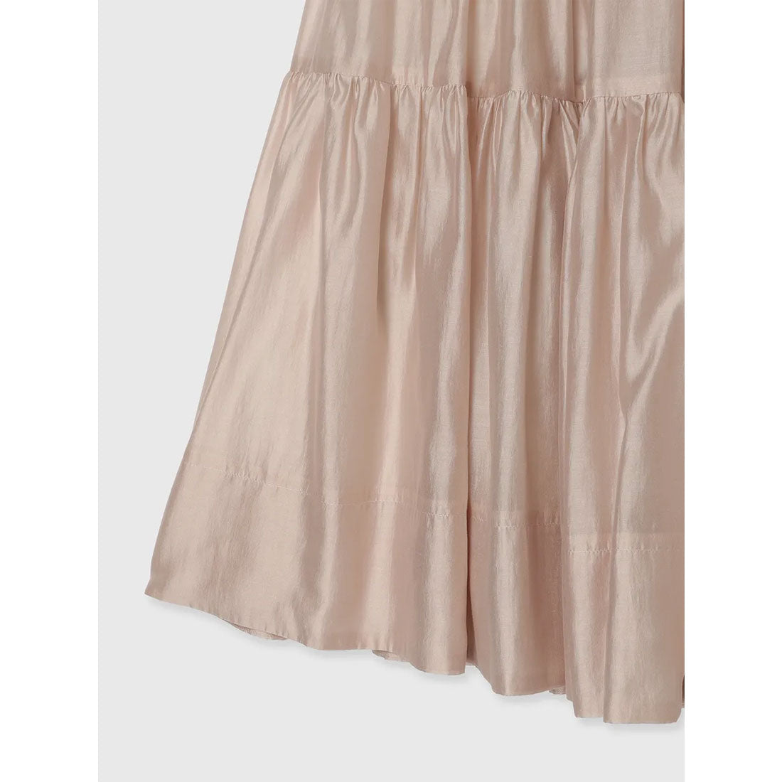 アニュアンス anuans テンセルリッチオーガンティアードスカート （PINK BEIGE） PINK BEIGE
