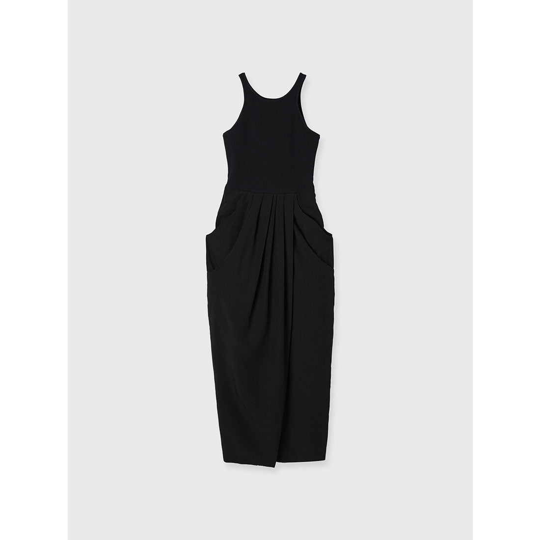 アニュアンス anuans ドレープニットドッキングワンピース （BLACK） BLACK