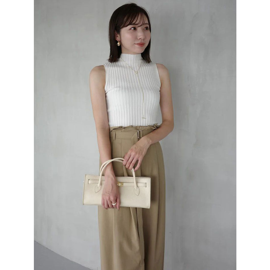 アニュアンス anuans ノースリーブウールリブニットトップス （IVORY） IVORY