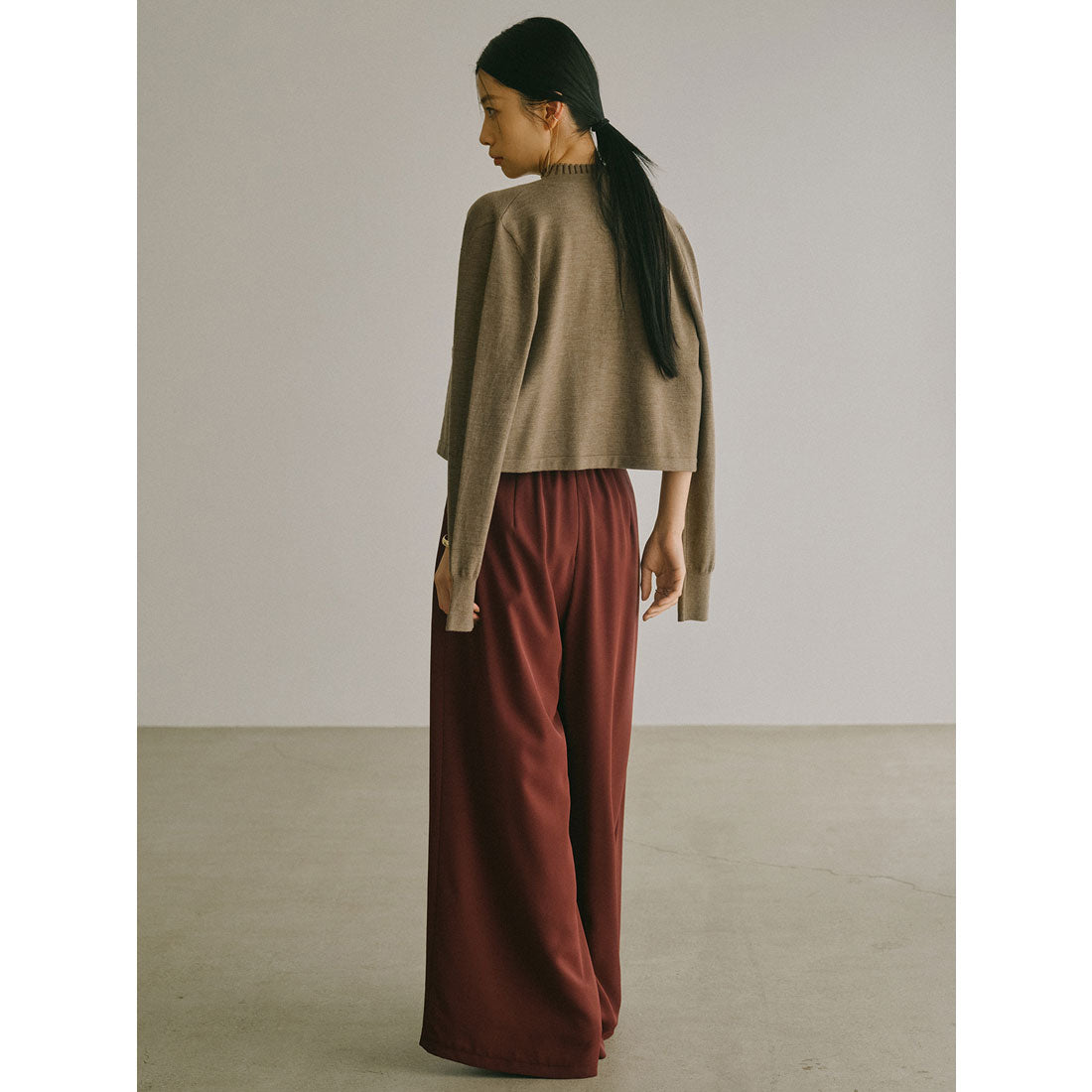 アニュアンス anuans ベーシックウールニットカーディガン （BROWN） BROWN
