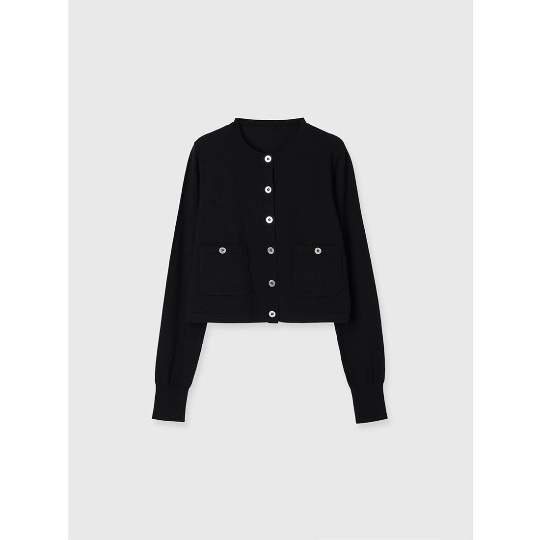 アニュアンス anuans ベーシックウールニットカーディガン （BLACK） BLACK