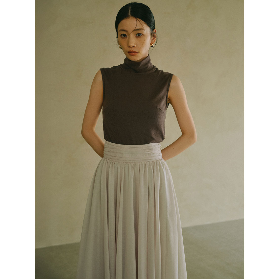 アニュアンス anuans エアリーフレアスカート （GREY） GREY