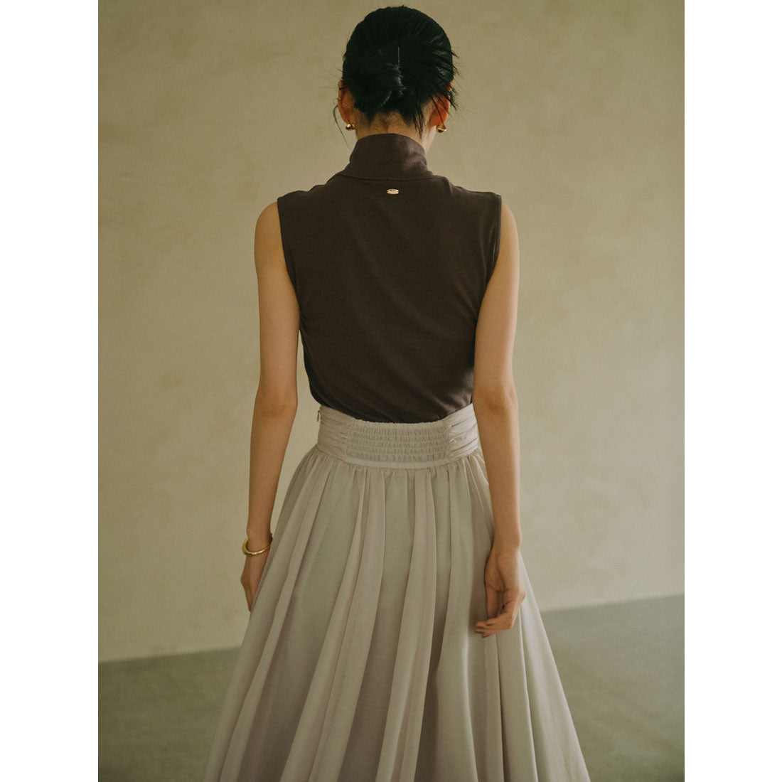 アニュアンス anuans エアリーフレアスカート （GREY） GREY