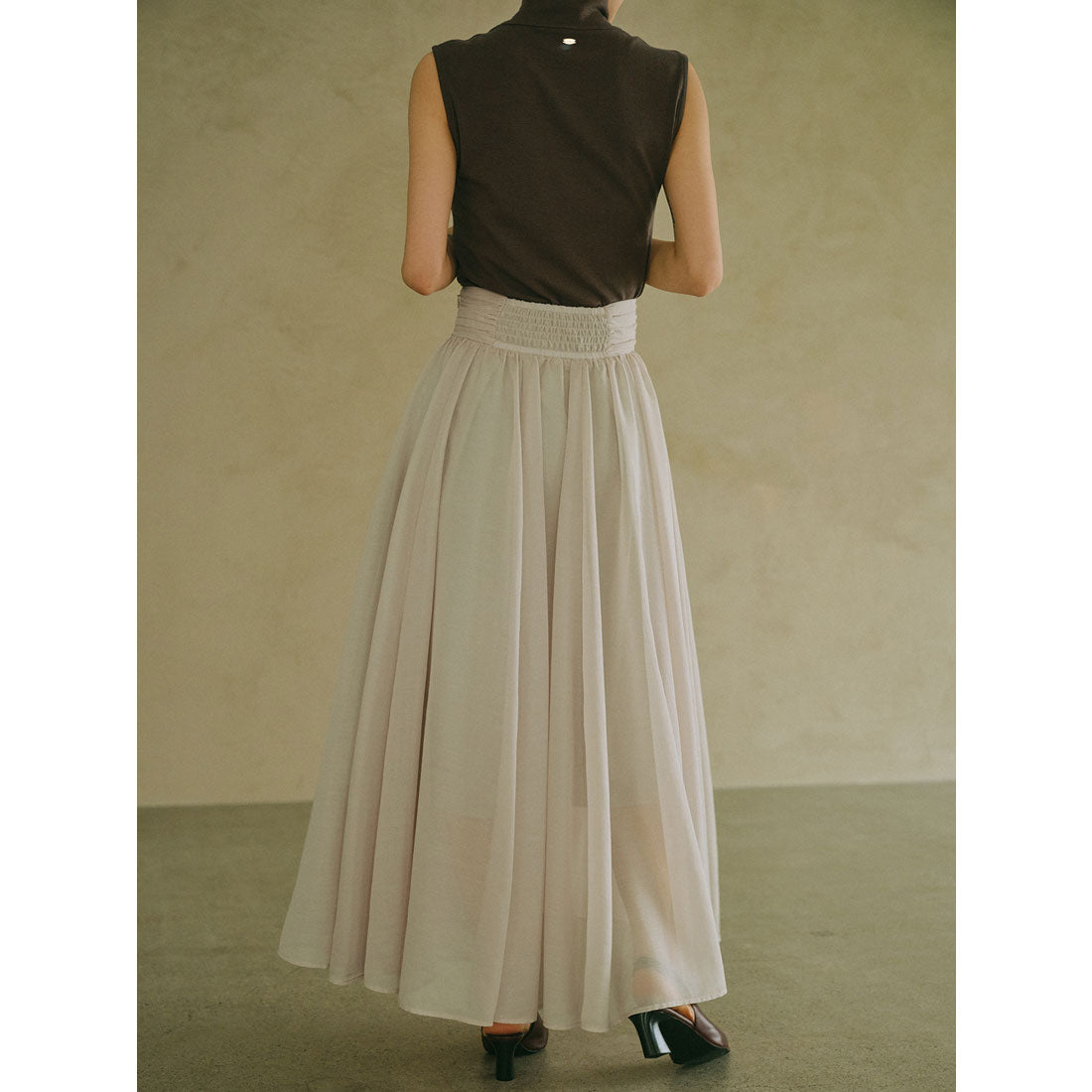 アニュアンス anuans エアリーフレアスカート （GREY） GREY