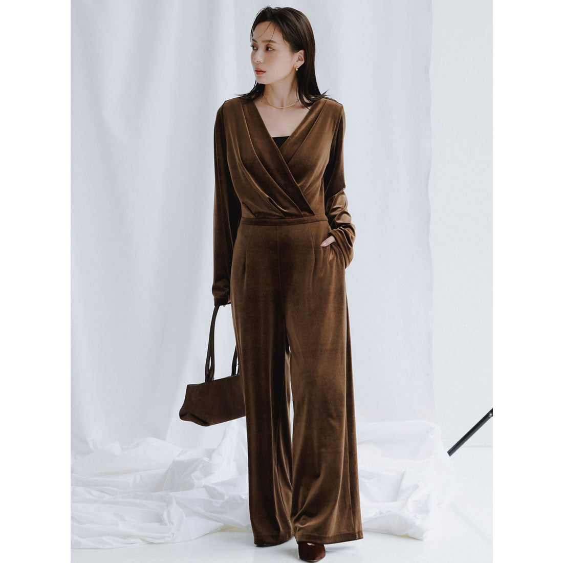 アニュアンス anuans ベロアカットオールインワン （BLACK） BLACK