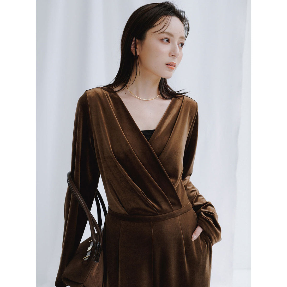 アニュアンス anuans ベロアカットオールインワン （BLACK） BLACK