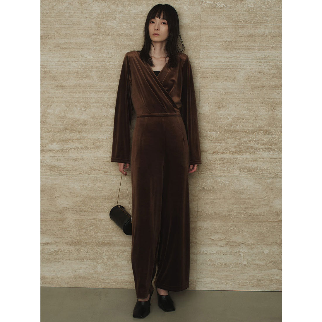 アニュアンス anuans ベロアカットオールインワン （BLACK） BLACK