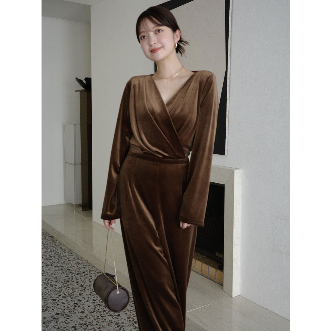 アニュアンス anuans ベロアカットオールインワン （BLACK） BLACK