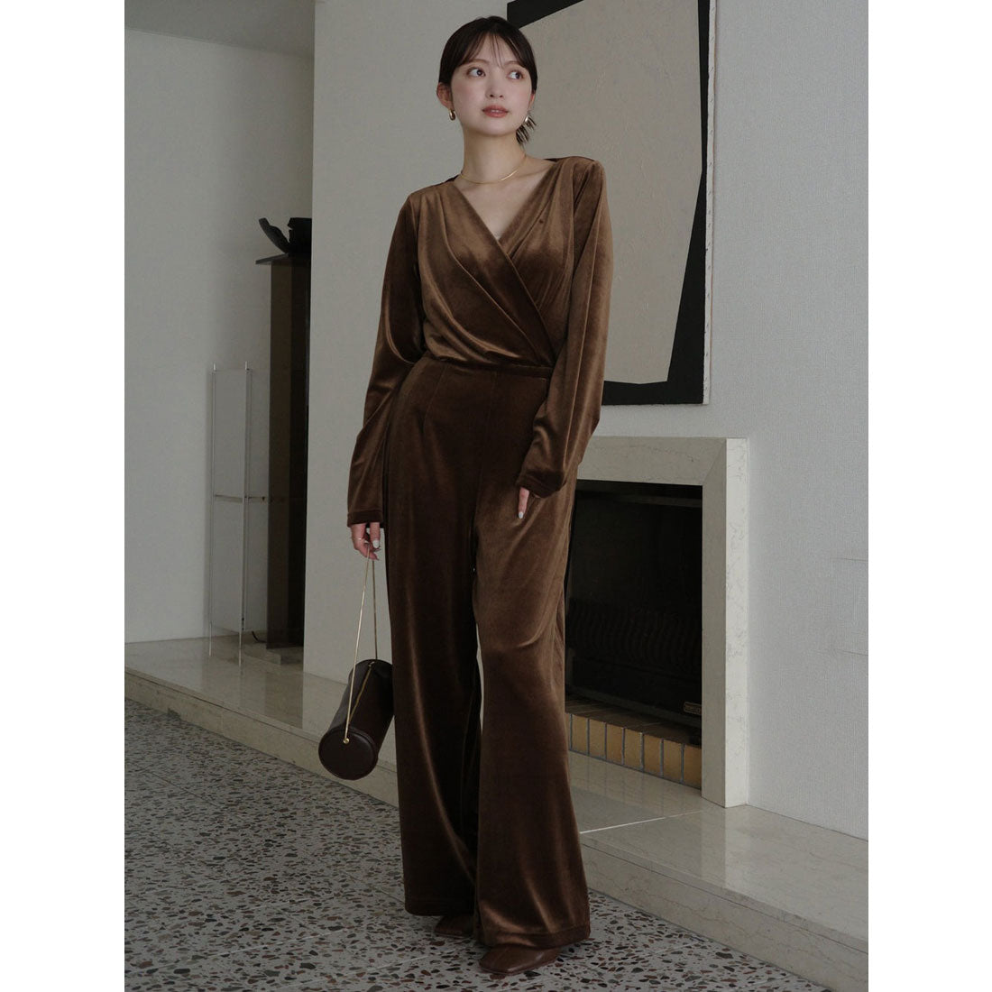 アニュアンス anuans ベロアカットオールインワン （BLACK） BLACK