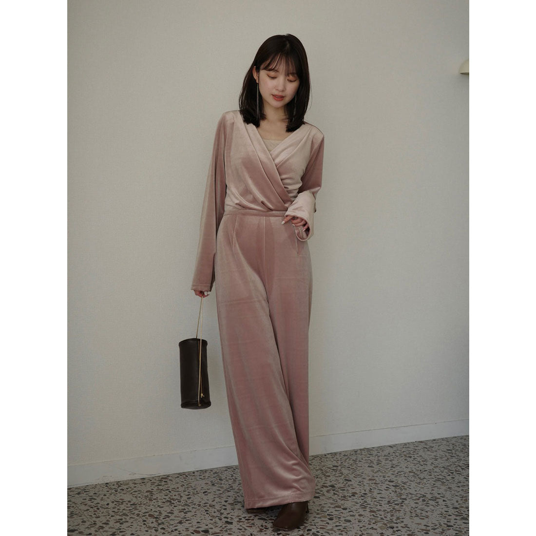 アニュアンス anuans ベロアカットオールインワン （BLACK） BLACK