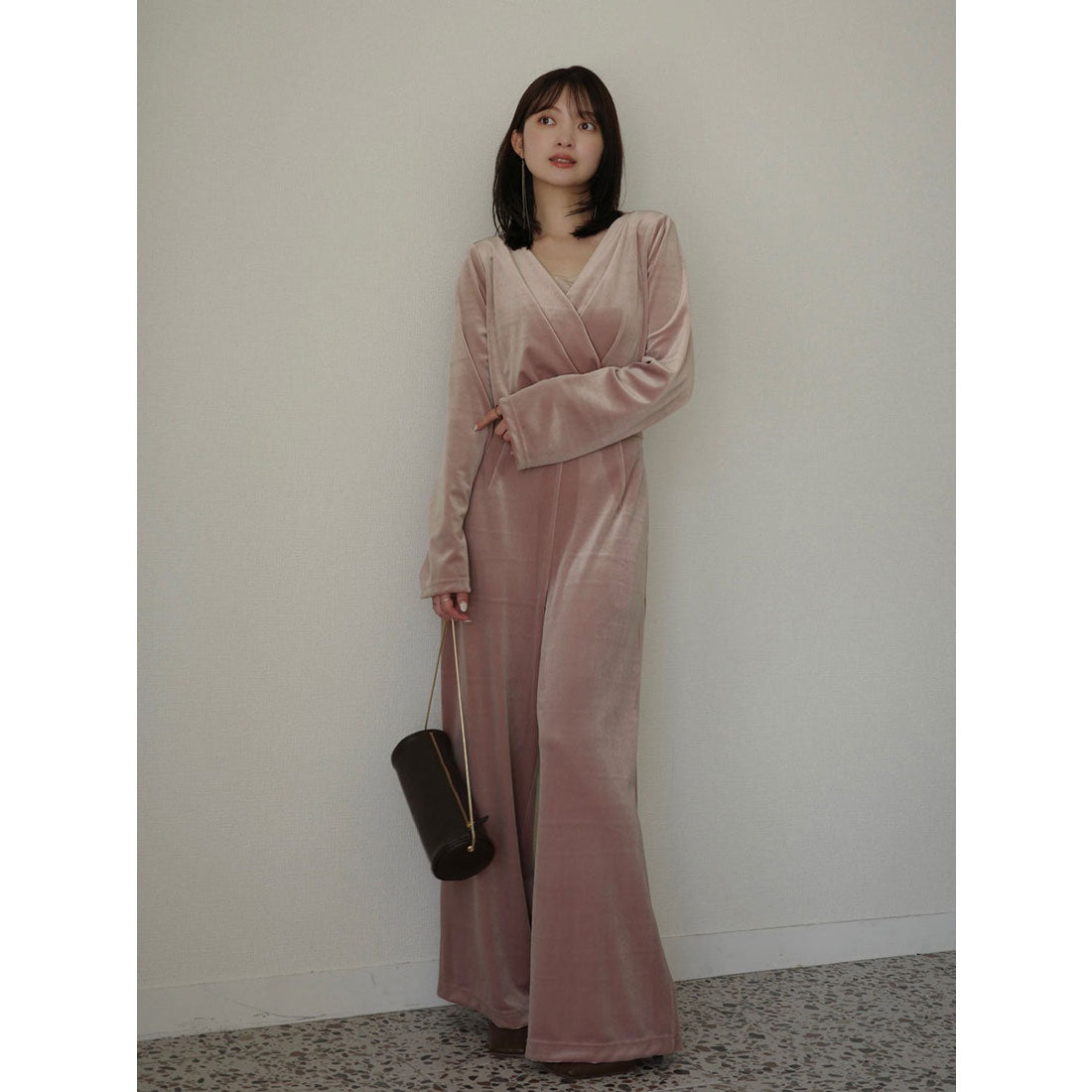 アニュアンス anuans ベロアカットオールインワン （PINK BEIGE） PINK BEIGE