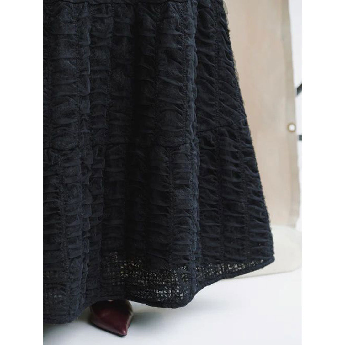 アニュアンス anuans エンブロイダリーシアーチュールスカート （IVORY） IVORY