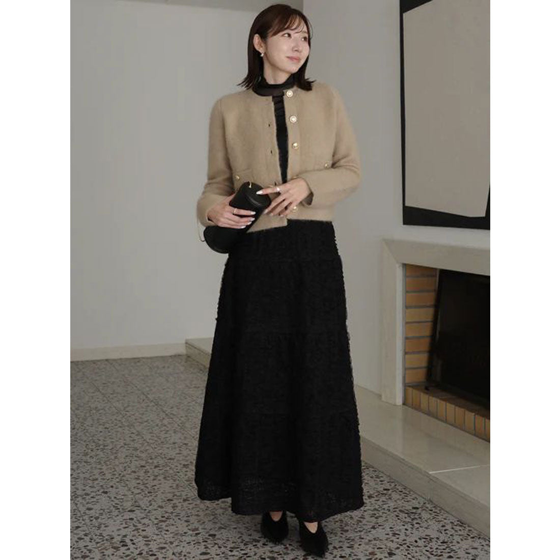 アニュアンス anuans エンブロイダリーシアーチュールスカート （IVORY） IVORY