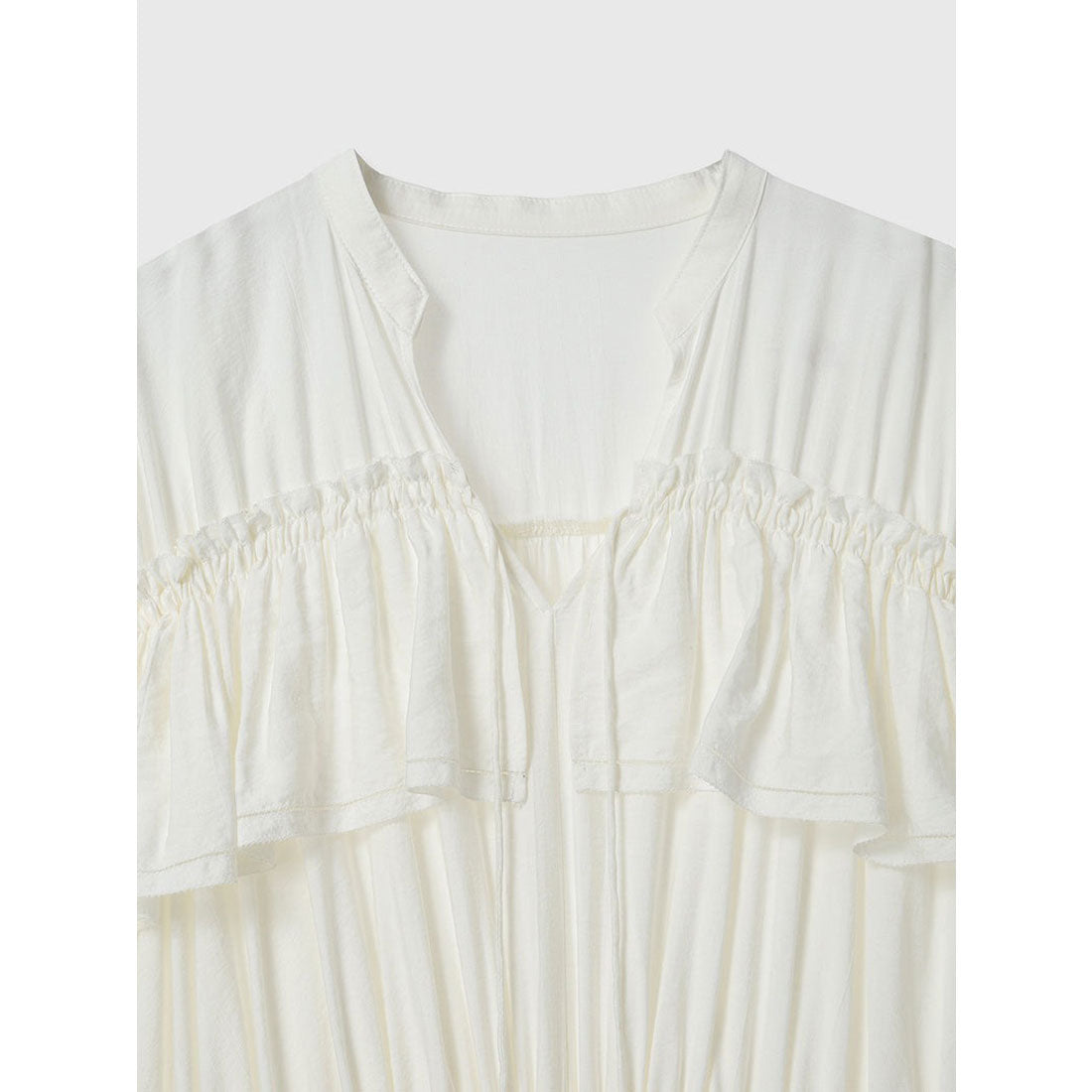 アニュアンス anuans リンクルラッフルワンピース （BLACK） BLACK