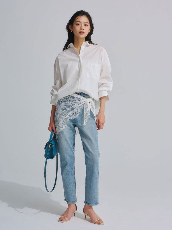 アニュアンス anuans 【26SS】Slim straight denim （BEIGE） BEIGE
