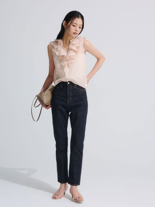 アニュアンス anuans 【26SS】Slim straight denim （BEIGE） BEIGE