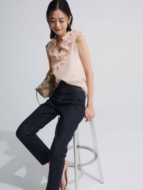 アニュアンス anuans 【26SS】Slim straight denim （BEIGE） BEIGE