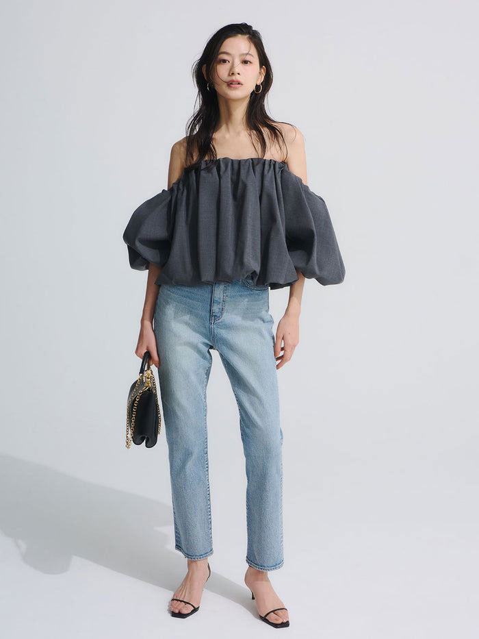 アニュアンス anuans 【26SS】Slim straight denim （LIGHT BLUE） LIGHT BLUE