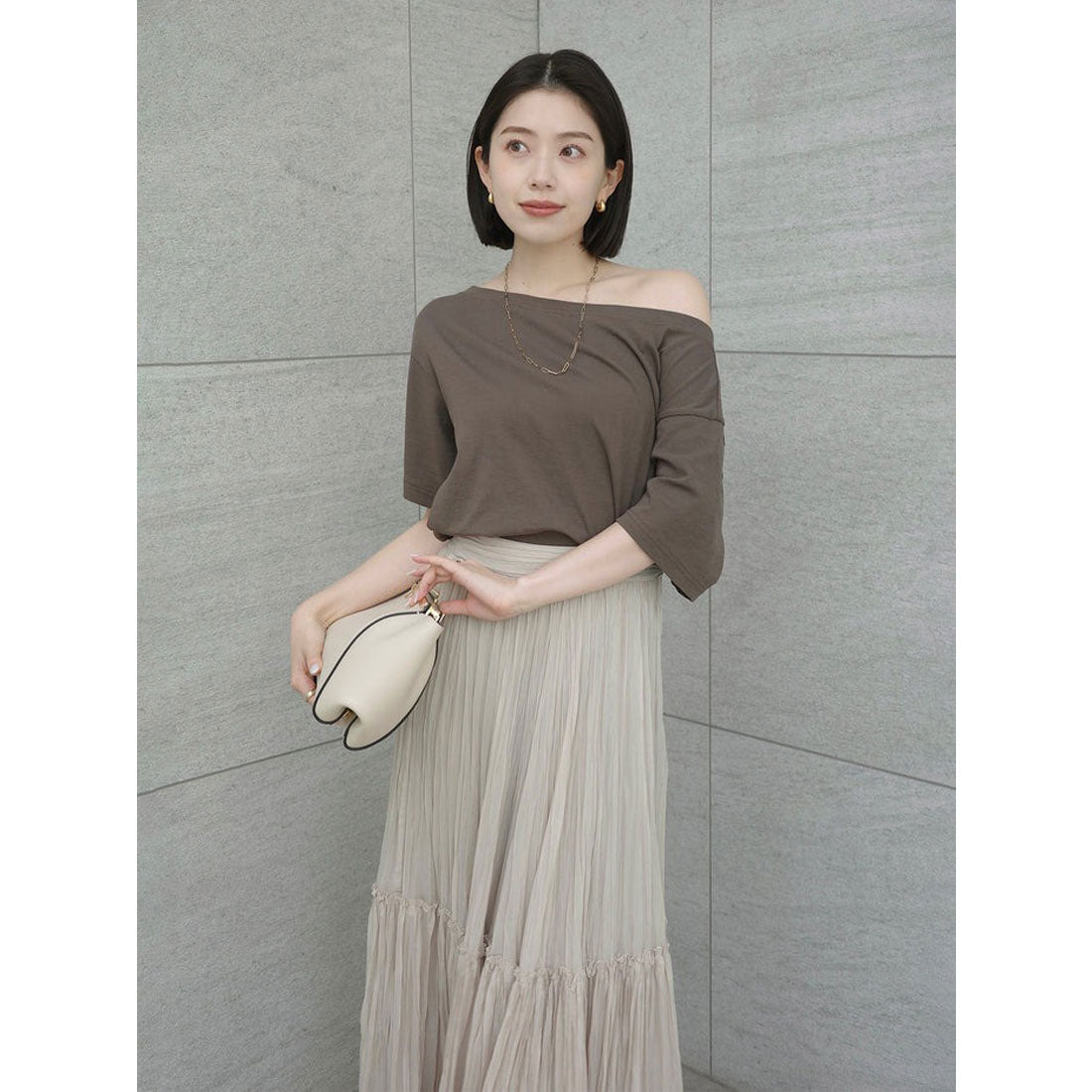 アニュアンス anuans エアリーワッシャープリーツスカート （IVORY） IVORY