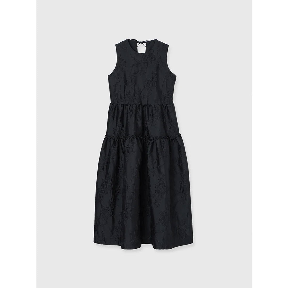 アニュアンス anuans ジャガードギャザーワンピース （BLACK） BLACK