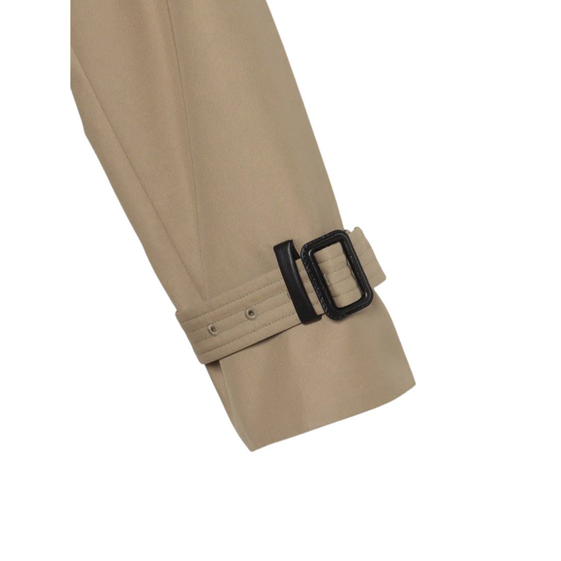 anuans vegan leather trim 2-way trench coat