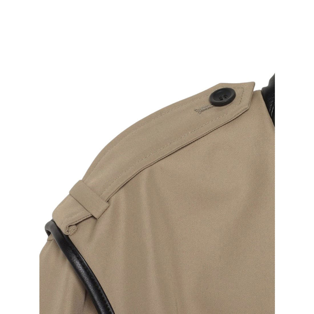anuans vegan leather trim 2-way trench coat