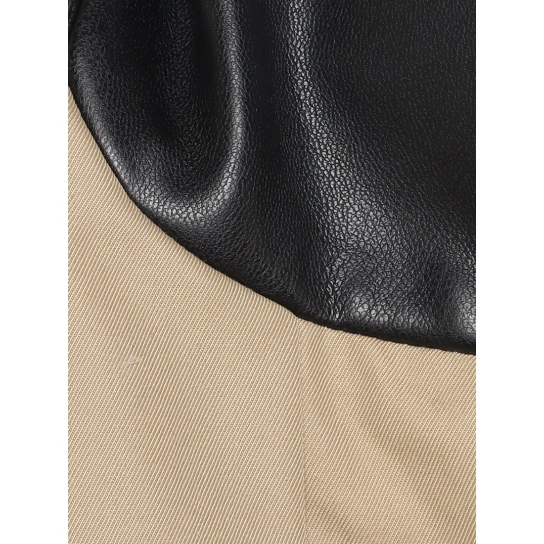 anuans vegan leather trim 2-way trench coat