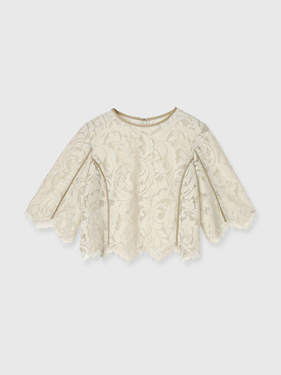 Anuans Eden Flower Lace Blouse