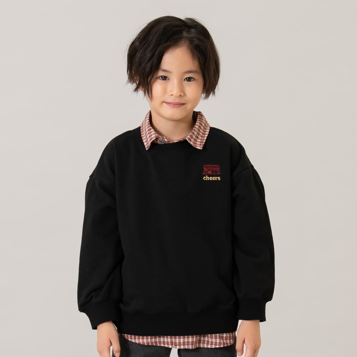アンドディー. プティマイン and D. petit main 【親子リンク】【365D.】スウェットシティアイコン刺繍ワイドプルオーバー （黒） 黒