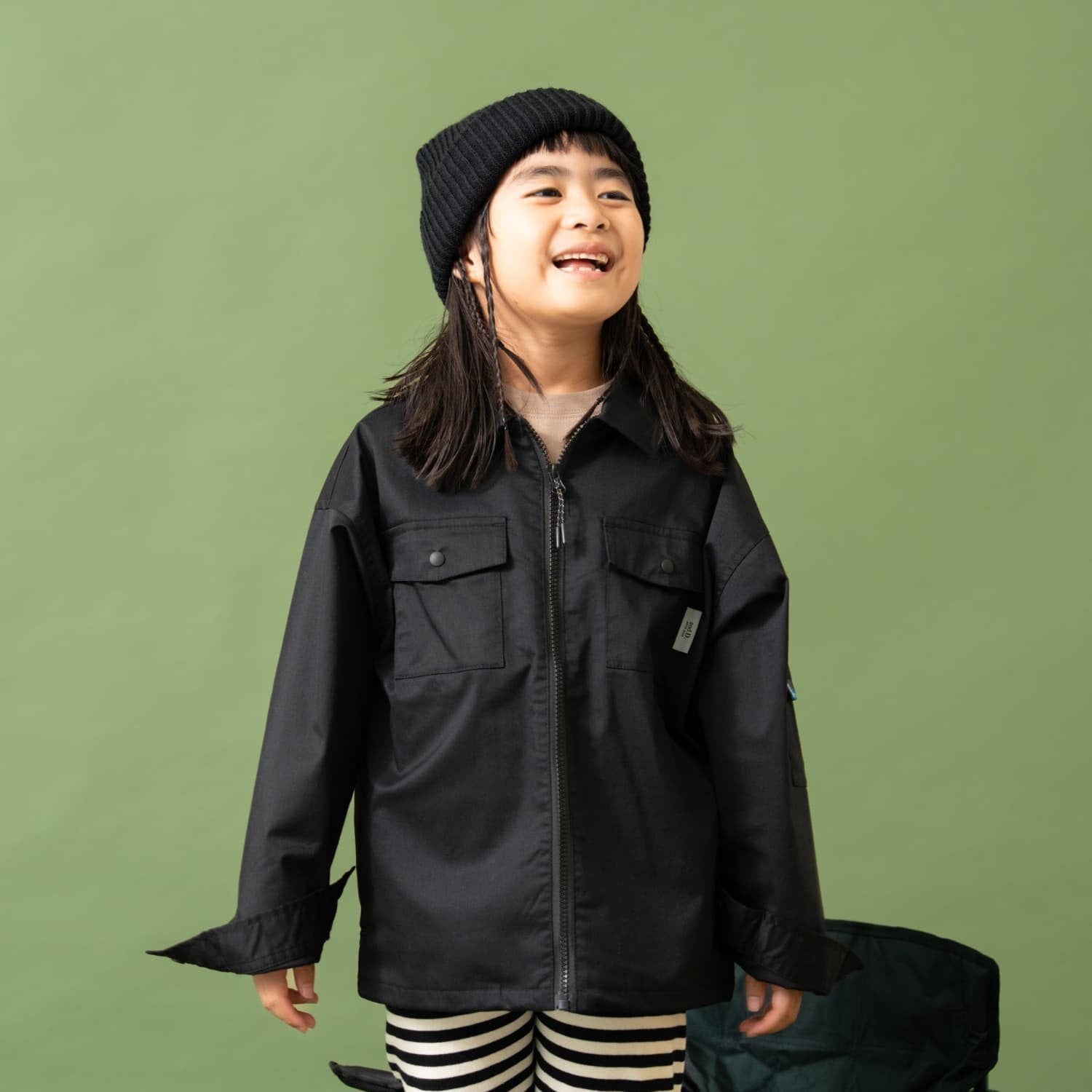 アンドディー. プティマイン and D. petit main 【Penfield】KIDS Wポケットシャツジャケット （黒） 黒