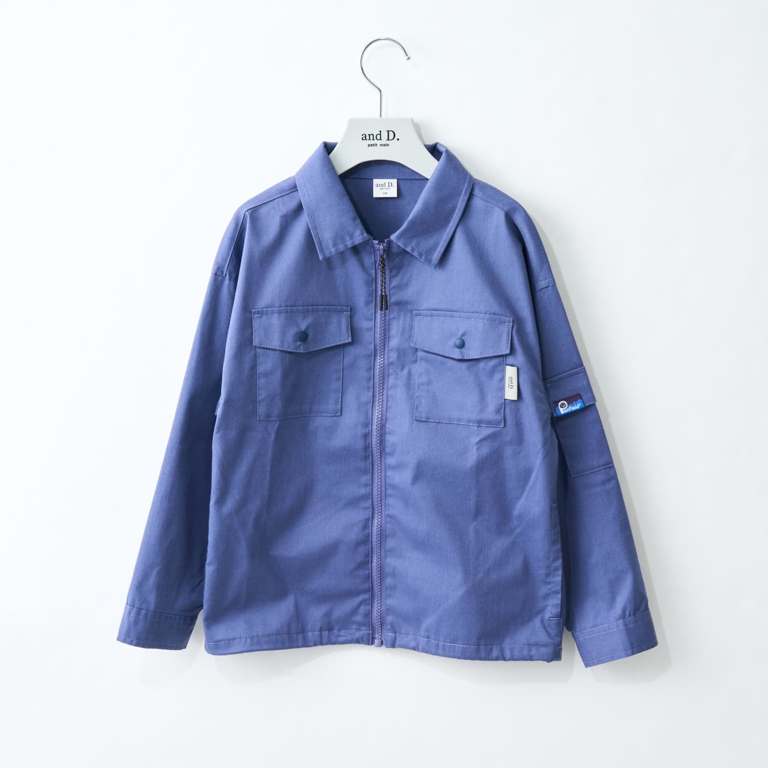 アンドディー. プティマイン and D. petit main 【Penfield】KIDS Wポケットシャツジャケット （ブルー グレー） ブルー グレー