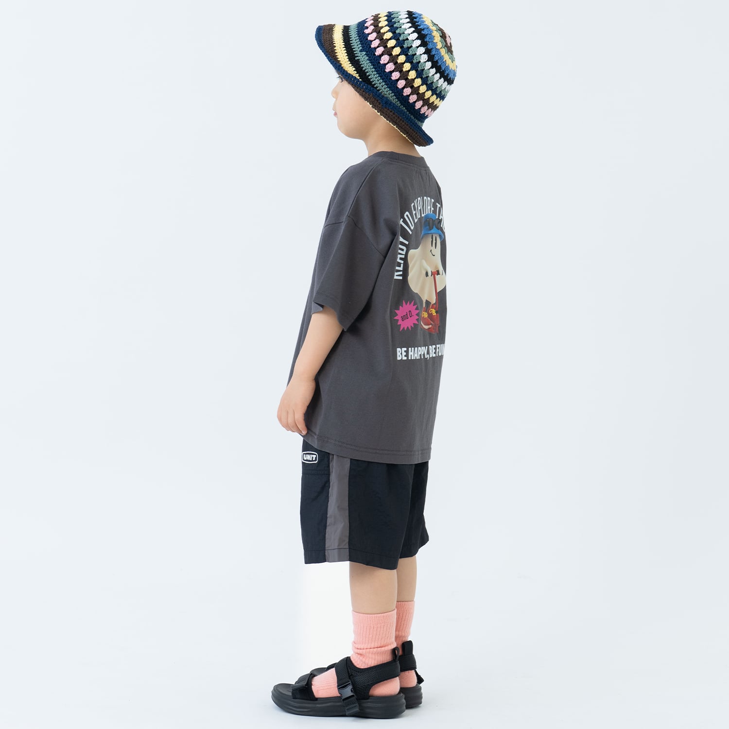 アンドディー. プティマイン and D. petit main ナイロンベーカーハーフパンツ （黒） 黒