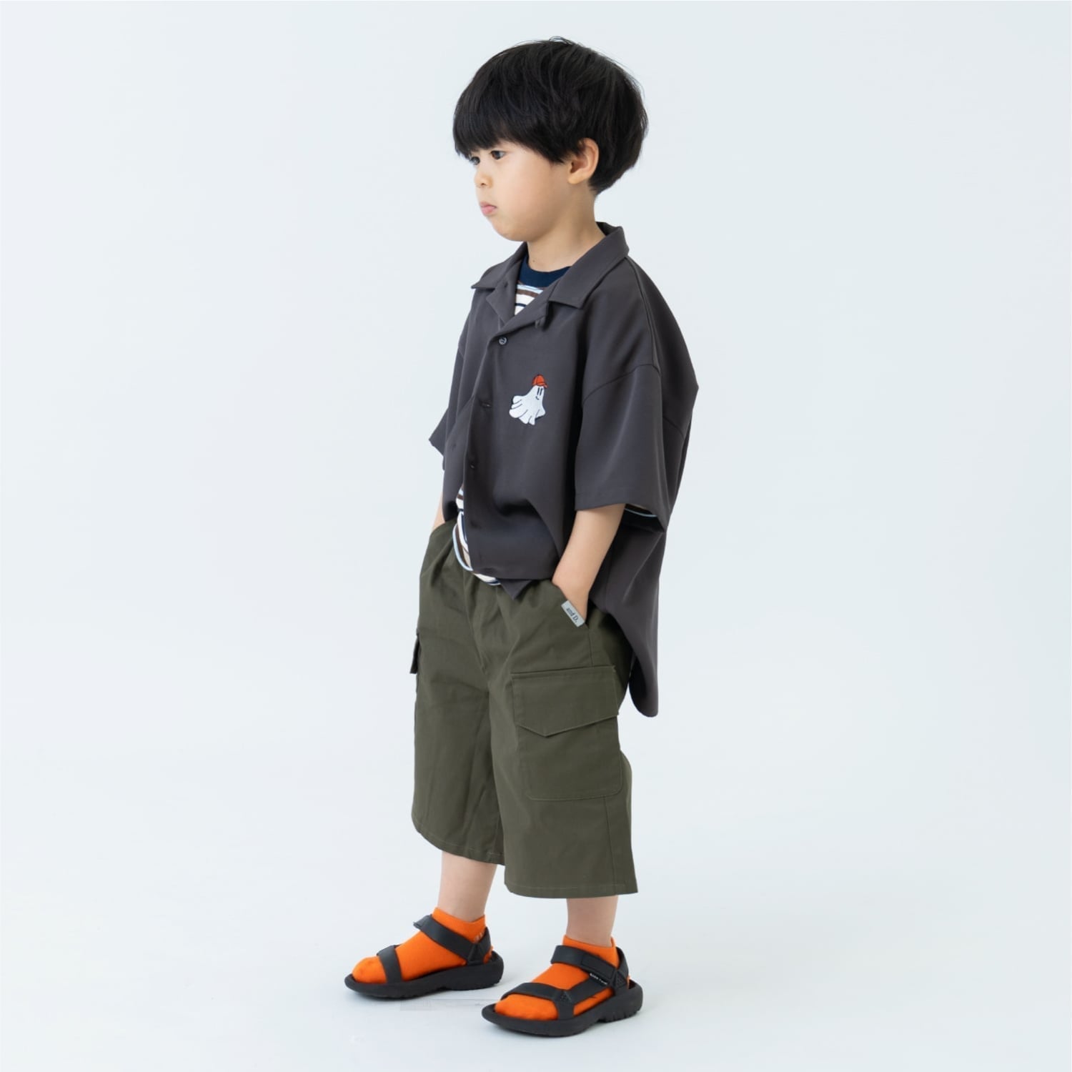 アンドディー. プティマイン and D. petit main カーゴハーフパンツ （ブルー） ブルー