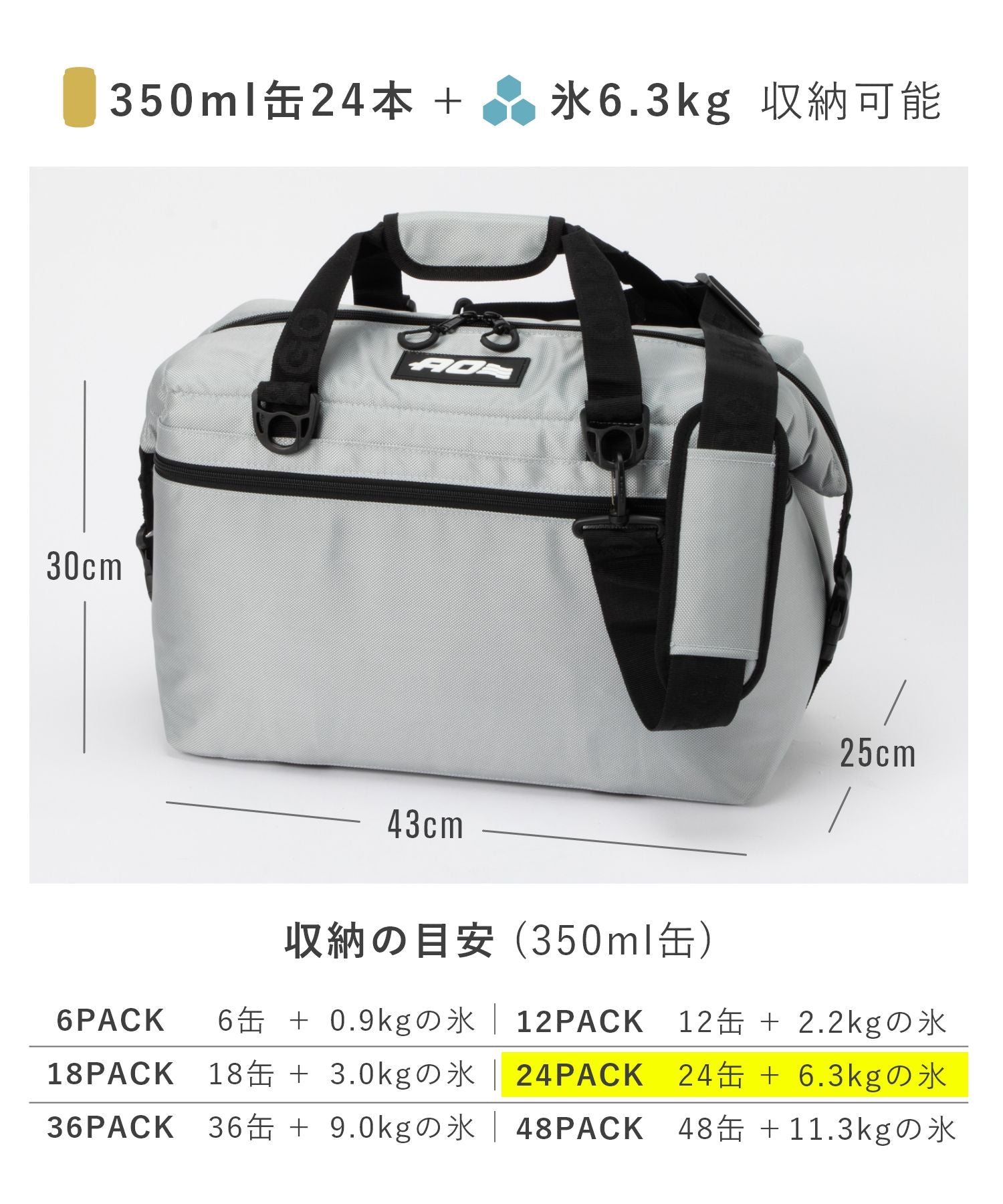 エーオークーラーズ AO Coolers エーオークーラーズ AO COOLER AOクーラーズクーラーボックス ソフトクーラー レジャー キャンプ 24パック バリスティック アウトドア 23L （シルバー） シルバー
