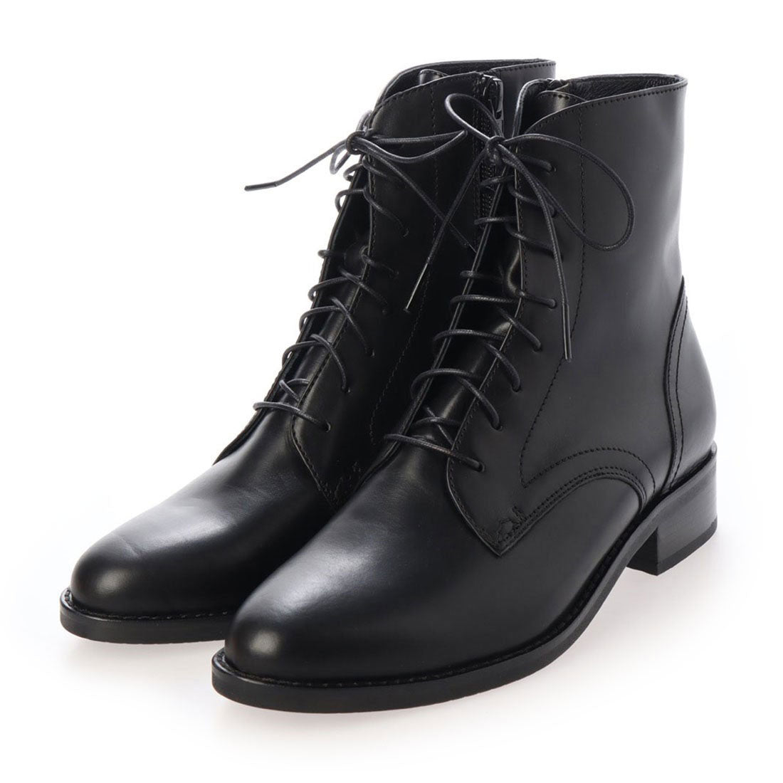 アプレ apres レースアップブーツ （ブラック） （ブラック） ブラック
